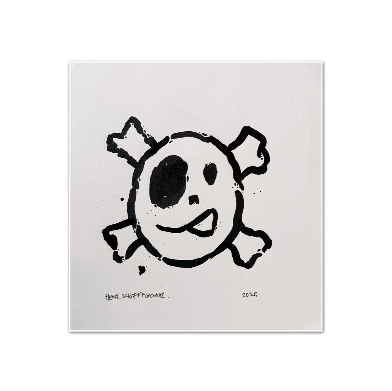 Schiffmacher's Original 'Signature Skull Painted' - Artwork - Straight from the Basement Collection