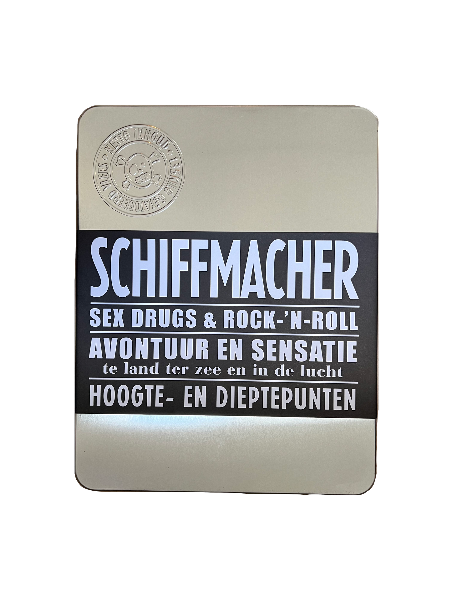Sex Drugs & Rock 'N Roll "Avontuur en Sensatie" "Hoogte- en Dieptepunten" - Black Edition - Paperback Book with Metal Case