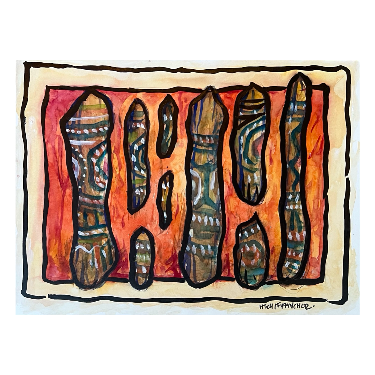 Schiffmacher's Original 'Long Stones' - Artwork - Straight from the Basement Collection