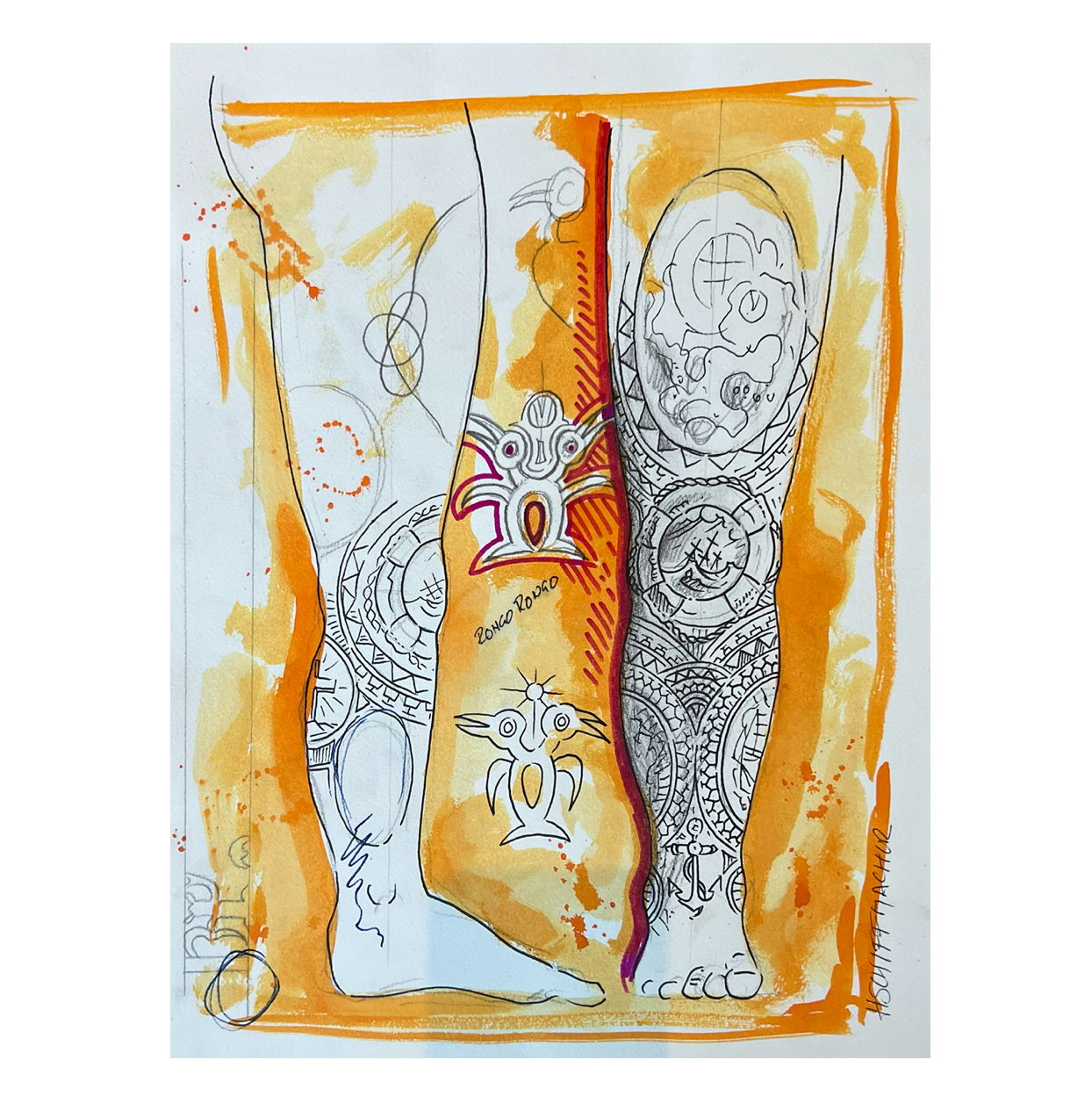 Schiffmacher's Original 'Rongo Rongo' - Artwork - Straight from the Basement Collection