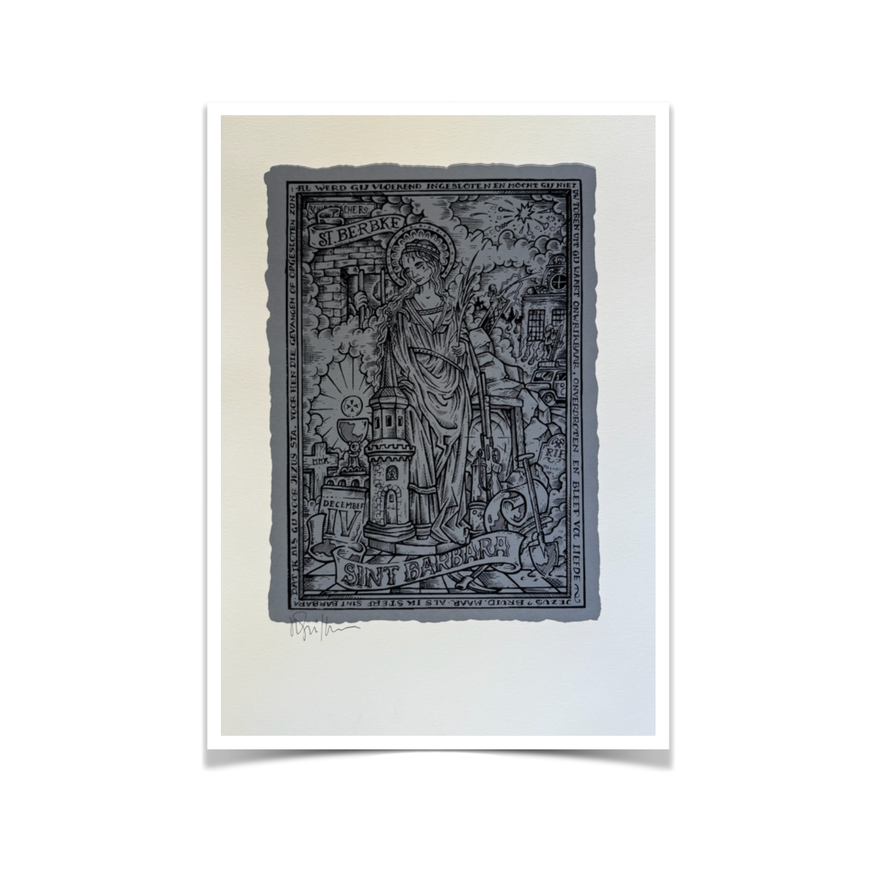 Saint Barbara Silver Signed Artwork - Schiffmacher's Originals
