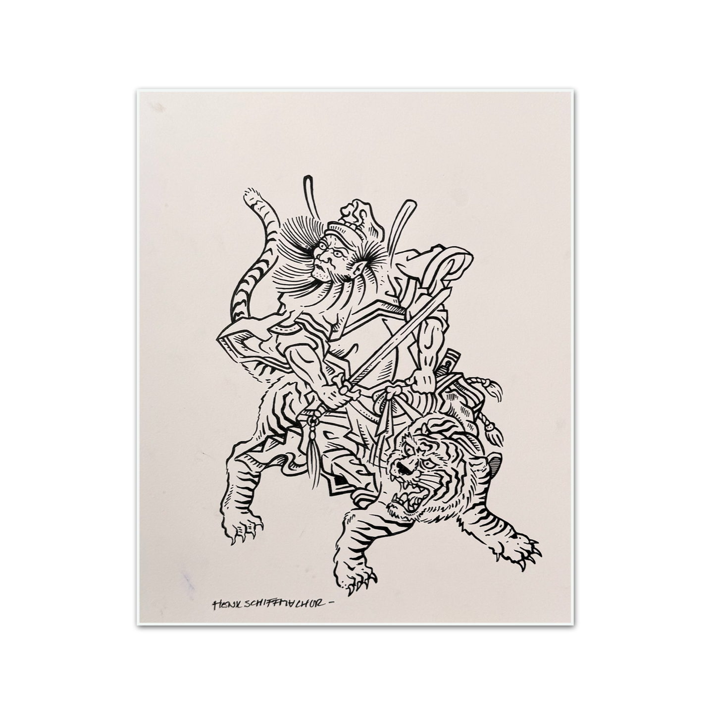 Schiffmacher's Original 'Tiger Rider' - Artwork - Straight from the Basement Collection