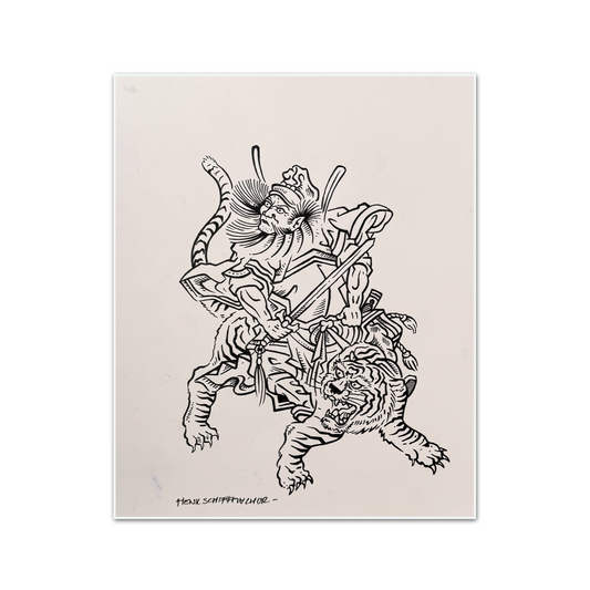 Schiffmacher's Original 'Tiger Rider' - Artwork - Straight from the Basement Collection