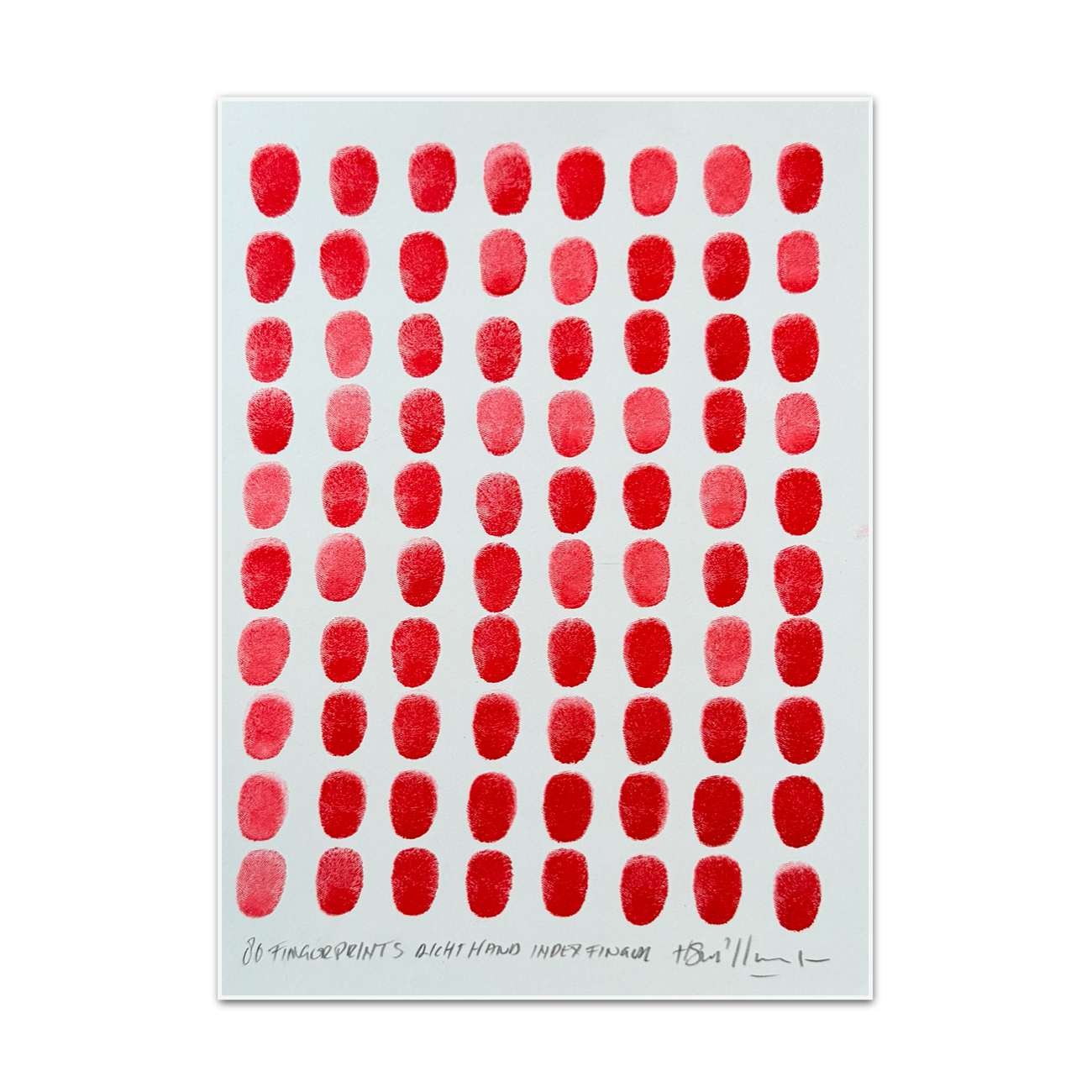 Schiffmacher's Original '80 Fingerprints, Righthand, Index Finger' - Artwork - Straight from the Basement Collection