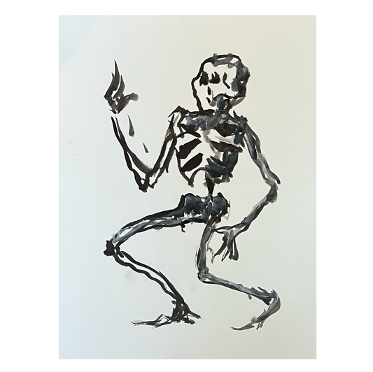 Schiffmacher's Original 'Dance Skeleton' - Artwork - Straight from the Basement Collection