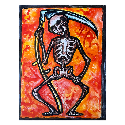 Schiffmacher's Original 'Memento Mori Mixed Media' - Artwork - Straight from the Basement Collection