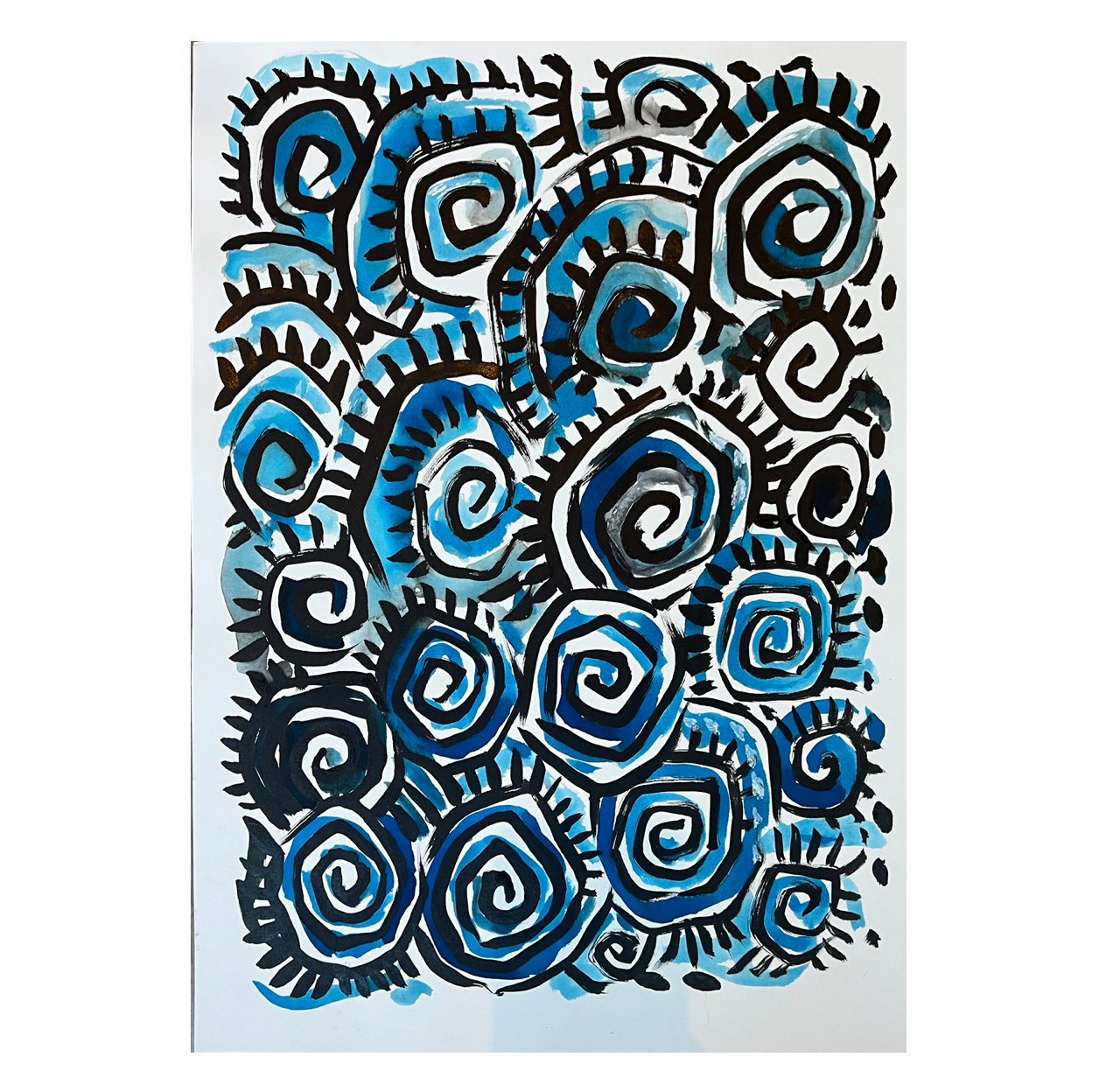 Schiffmacher's Original 'Study Blue Waves' - Artwork - Straight from the Basement Collection