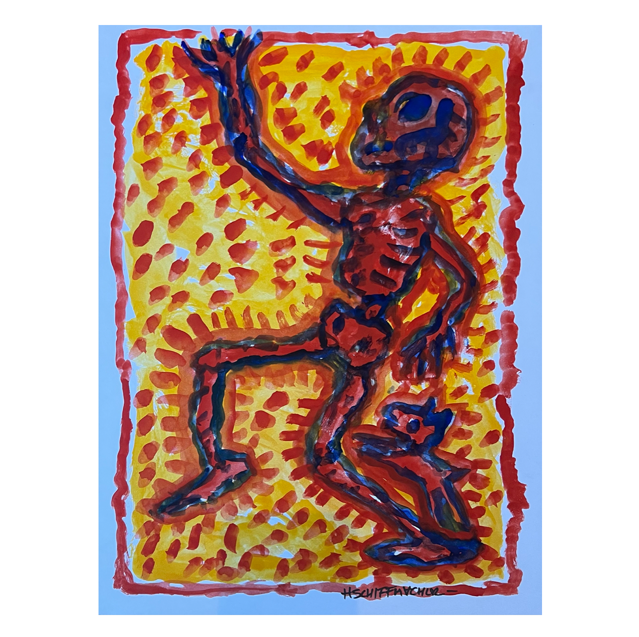 Schiffmacher's Original 'Fire Man' - Artwork - Straight from the Basement Collection