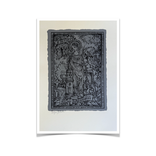 Saint Barbara Silver Signed Artwork - Schiffmacher's Originals