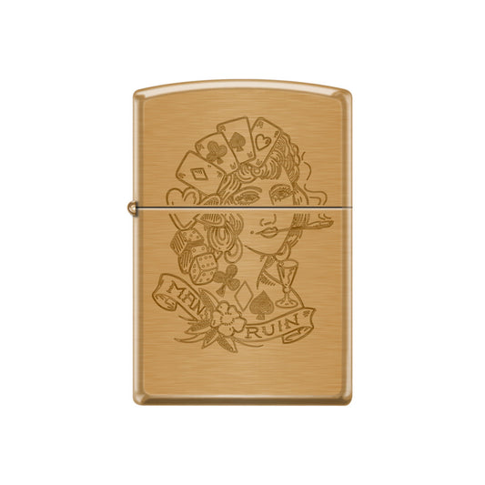 Zippo Brushed Brass - Homey's & Schiffmacher