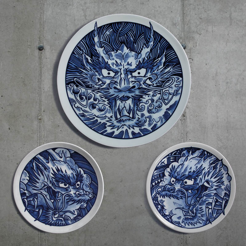 Set 3 Plates - Battle of the Dragons