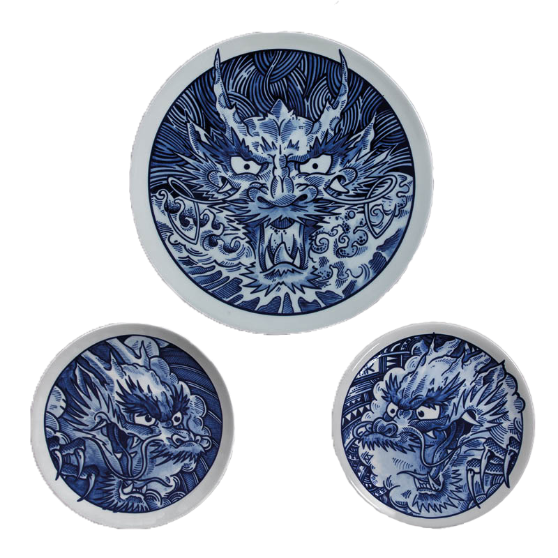 Set 3 Plates - Battle of the Dragons